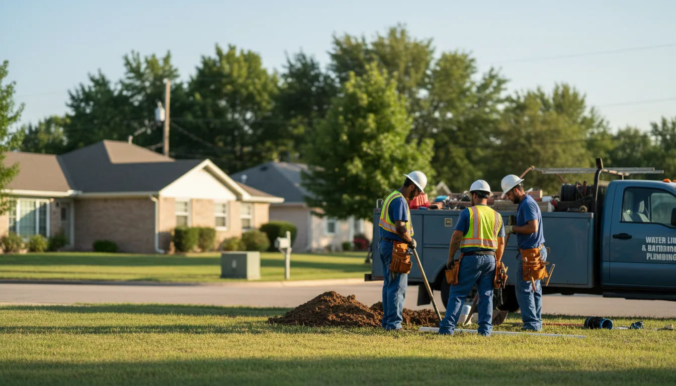 Residential water line and bathroom plumbing service in Wellington, UT